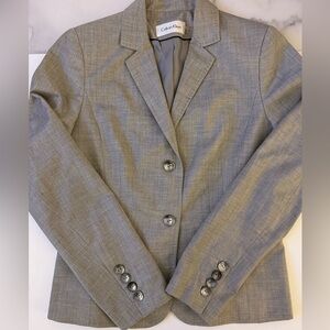 Calvin Klein Light Gray Women's Suit Jacket